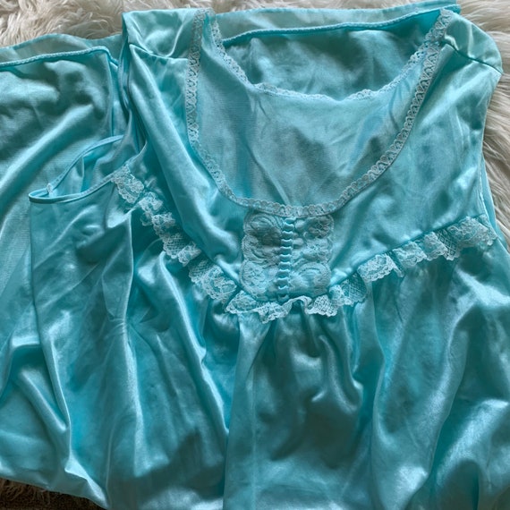 Vintage Light Blue Nightgown - image 2