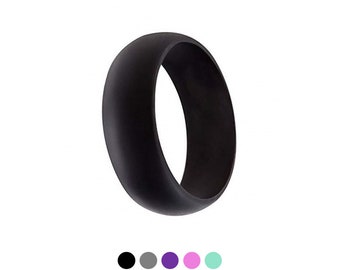 Silicone Wedding Ring: Hypoallergenic Band, Multiple Colors
