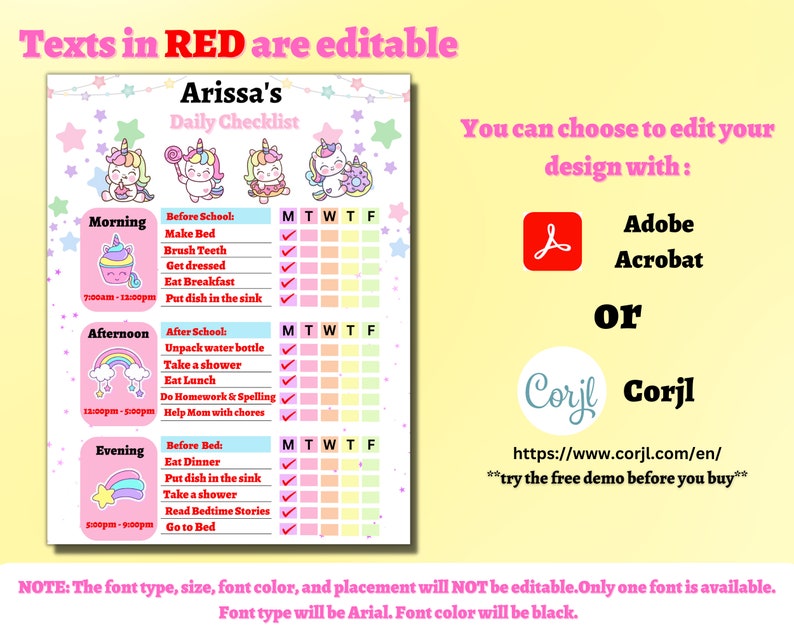 editable-kids-daily-school-checklist-printable-unicorn-rainbow-daily