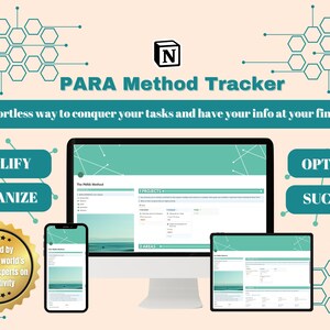 Può includere: Uno schermo di computer che mostra un sito web con il testo "The PARA Method" e uno sfondo verde. Il sito web è uno strumento di gestione delle attività che aiuta gli utenti a semplificare, organizzare, ottimizzare e avere successo. Il sito web è mostrato su uno schermo di computer, un tablet e uno smartphone.