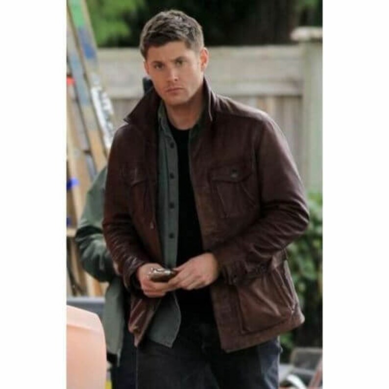 Handmade Men/'s Supernatural Season 7 Distressed Genuine Real Leather JacketCoat