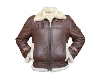 Leather Bomber Jacket Brown Leather Bomber Jacket Mens Leather Bomber Jacket Brown Aviator Jacket Fur Bomber Jacket Brown Bomber Jacket Men