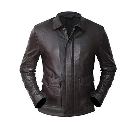 Chaqueta de cuero bomber con capucha para hombre, color negro auténtico |  Chaquetas de cuero marrón encerado con capucha para hombre