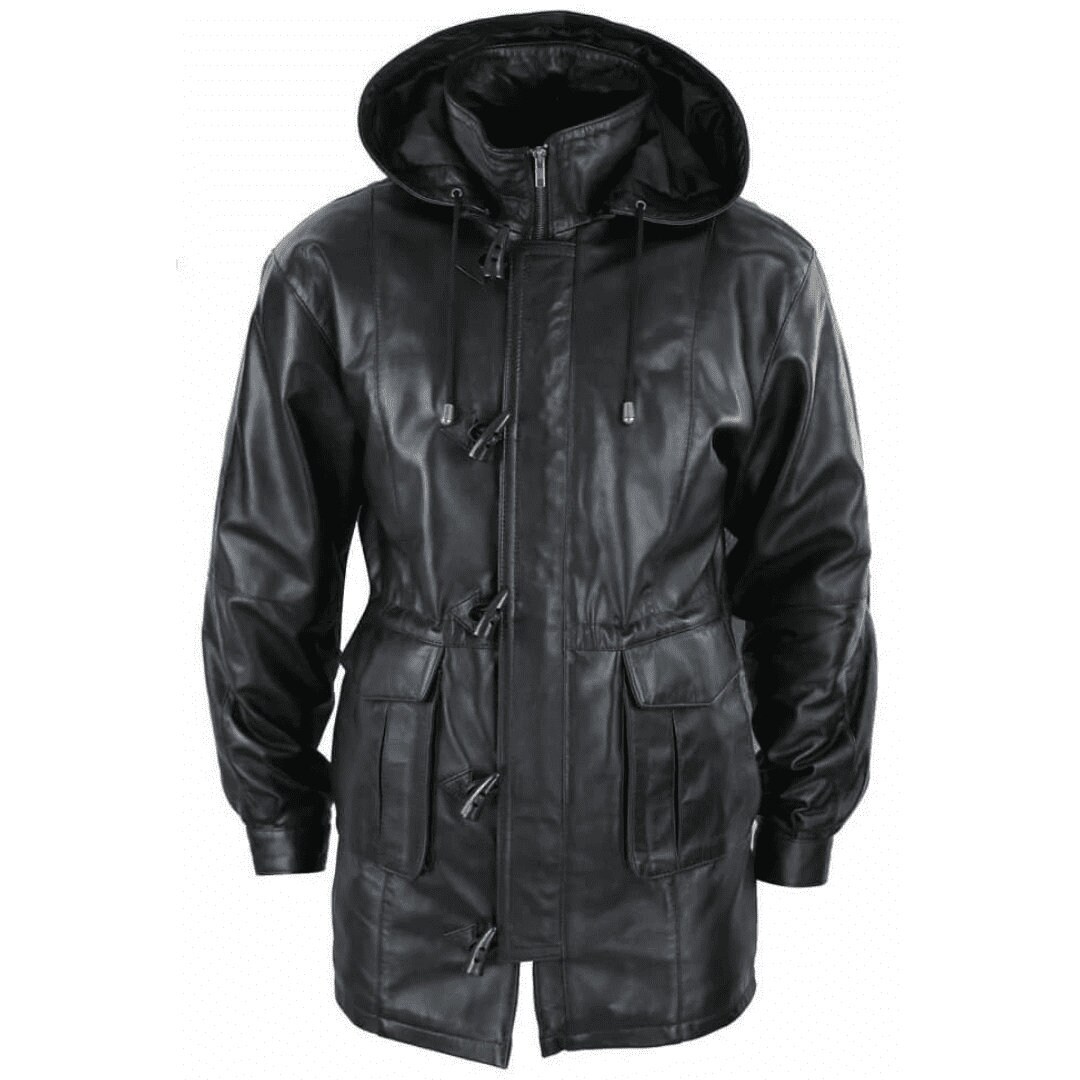 Leather Duffle Coat Etsy