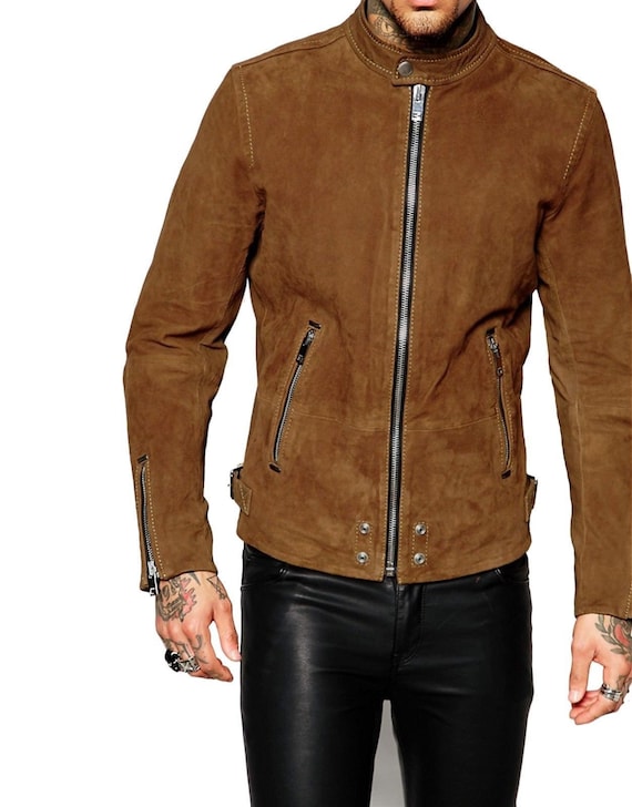 Mens racer neck jacket cheap