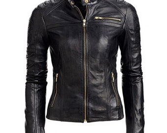 Black Leather Biker Jacket Womens Motorcycle Jacket Leather Biker Jacket Women Black Motorcycle Jacket Best Leather Motorcycle Jacket