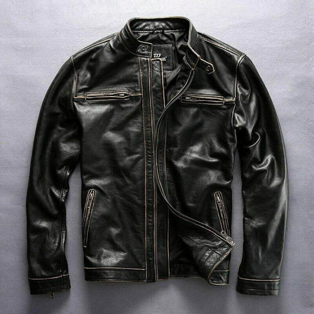 Cafe Racer Leather Jacket Best Motorcycle Jacket Motorcycle Leather ...