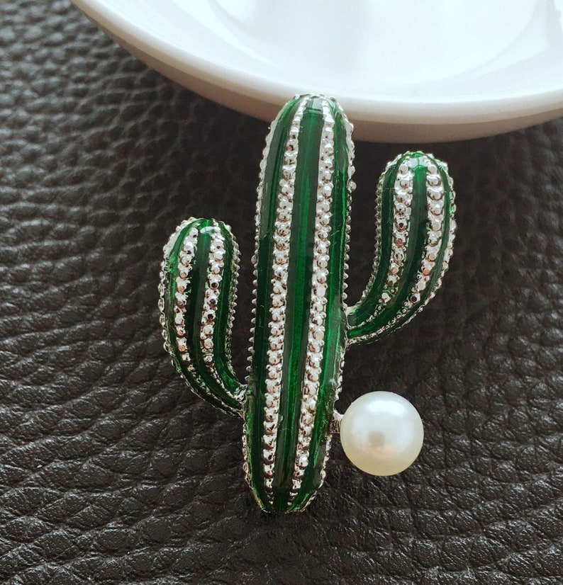 cactus brooch sparkling rhinestone pin clothing Brooch wholesale assorted crystal rhinestone Bridal Wedding brooch button Decoration