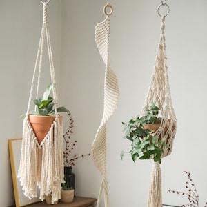 Macrame plant hanger Indoor garden decor Large hanging planter Plant holder Pot Hanger Hanging basket, Wall planters, Plant lover gift image 1