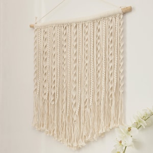 Macrame wall hanging Large woven tapestry Boho bedroom wall decor Over the bed headboard Nursery wall art Simple modern Wedding backdrop