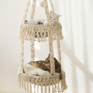 Wicker cat bed 2 tier hot sale