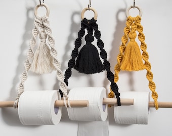 Toilettenpapierhalter Makramee Toilettenpapierhalter Boho Badezimmer Dekor Boho Küche Aufbewahrung Organisation Papierspender