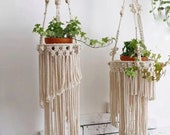 47 39 39 -53.14 39 39 long macrame plant hangers holders basket with tassels, wall hanging planters indoor outdoor plant pot holders boho decor