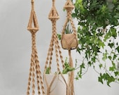 Jute macrame plant hangers Hanging wall planter indoor outdoor Wall hangings Rope crochet suspended ceiling plant holder Boho cute decor
