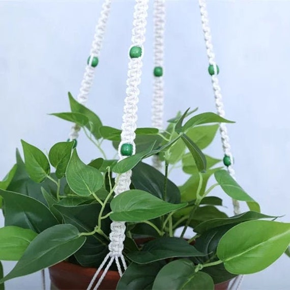 43 4 Large Macrame Plant Hangers Long Wall Planter Indoor Etsy