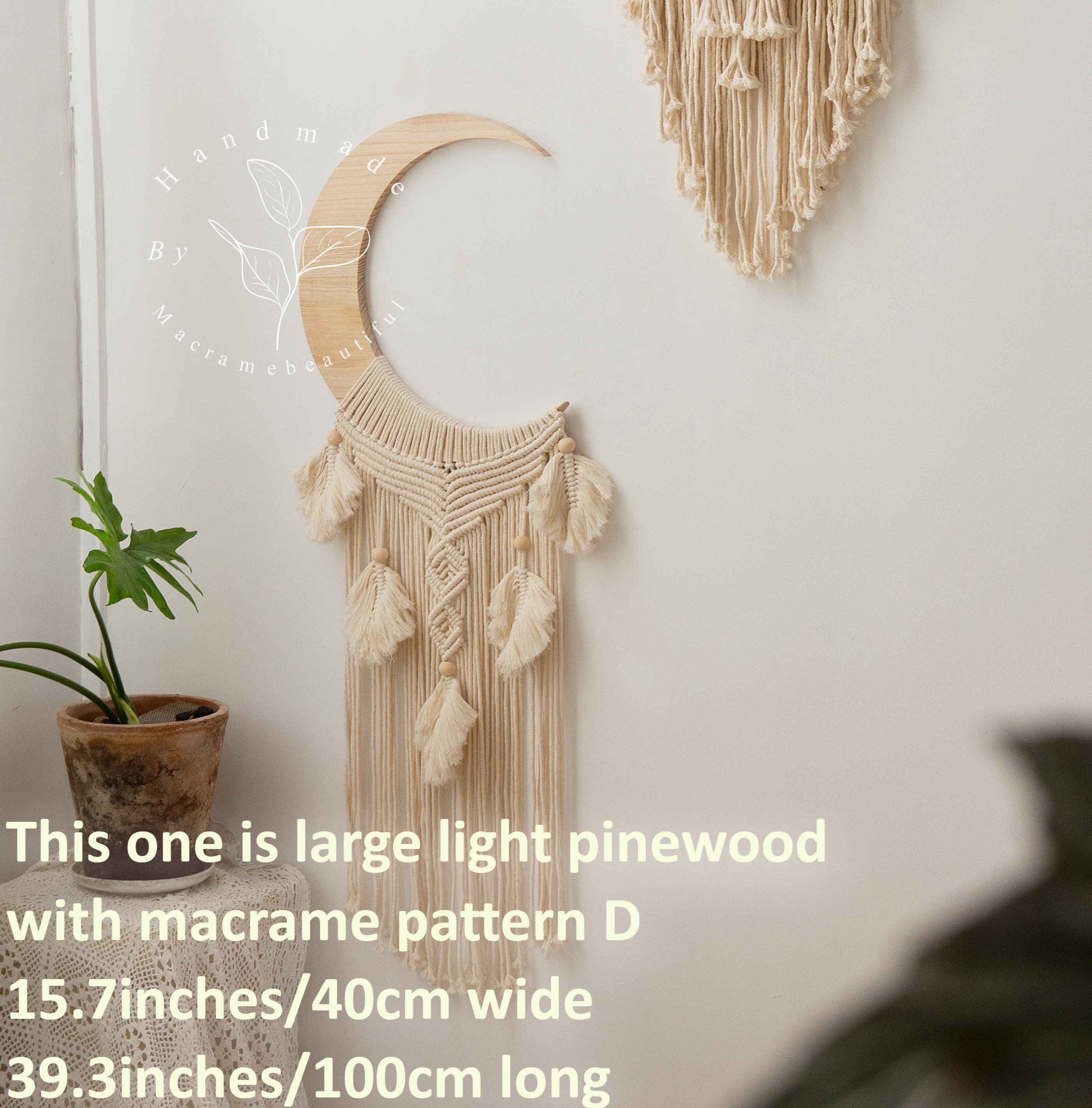 Acchiappasogni Con Luna E Stella In Macramè - Decorazione Da Parete Bohémien Con Luci Incluse, Fatto A Mano, Regalo Per Camera Da Letto, Compleanno Donna, Festa Della Mamma