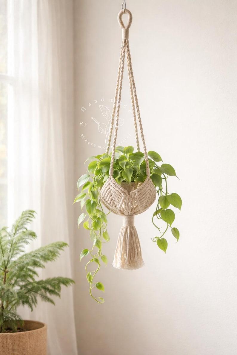 Macrame Plant Hanger Near Menull