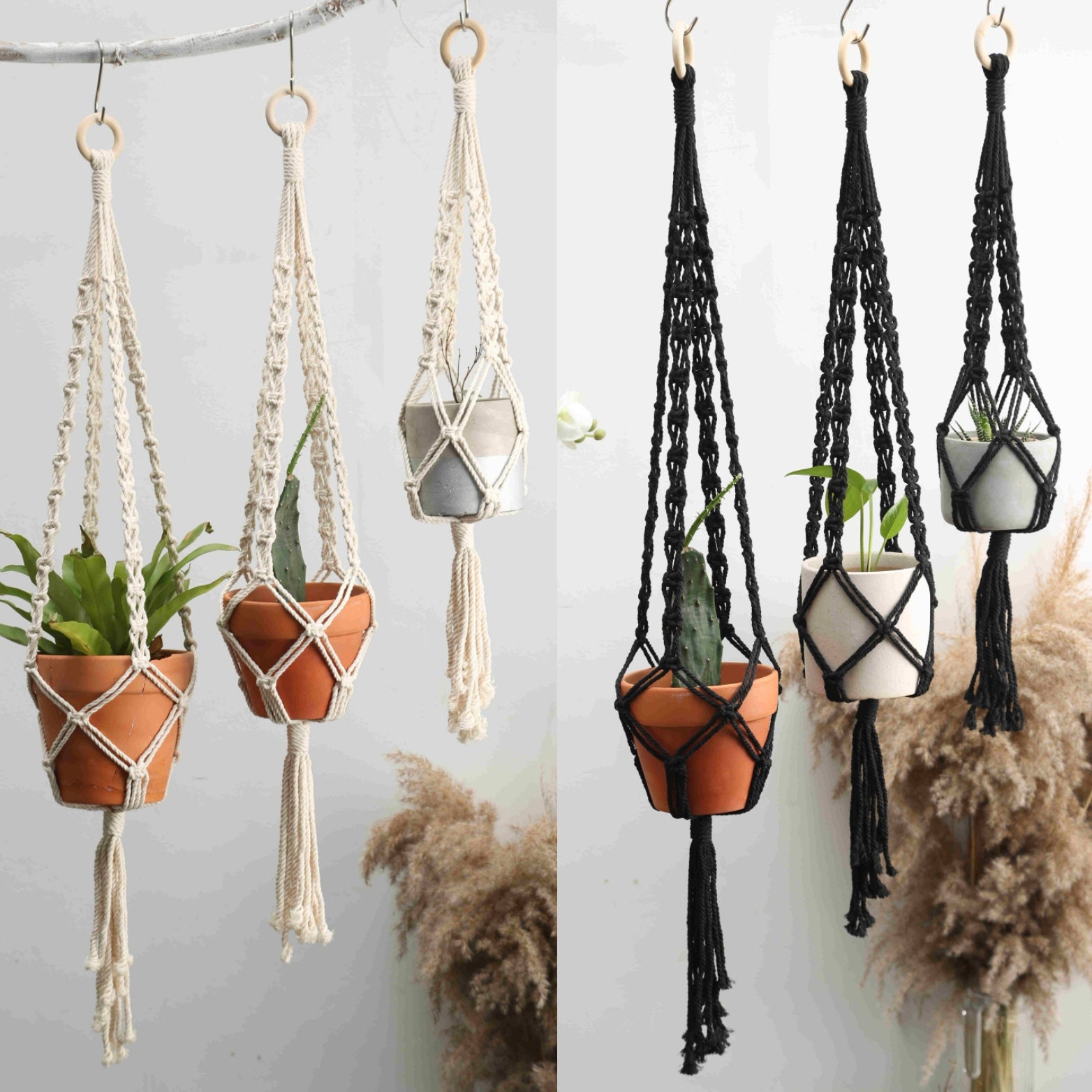 Rope hanging planter deals