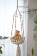 Macrame cat hammock Woven hanging dog bed Macrame wall cat swing Cat lover gifts Cute boho Crochet rope large pet toy furnitures supplies