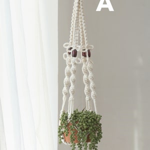 Macrame plant hanger Hanging planter Large wall planter indoor Plant pot holder Rope crochet ceiling planter Boho decor Gifts for her image 4