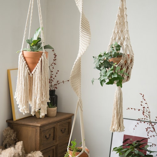 Macrame plant hanger Indoor garden decor Large hanging planter Plant holder Pot Hanger Hanging basket, Wall planters, Plant lover gift