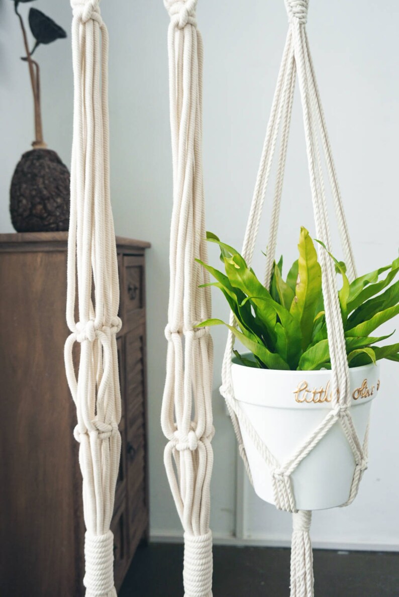 Large big macrame plant hanger Extra long wall planter indoor | Etsy