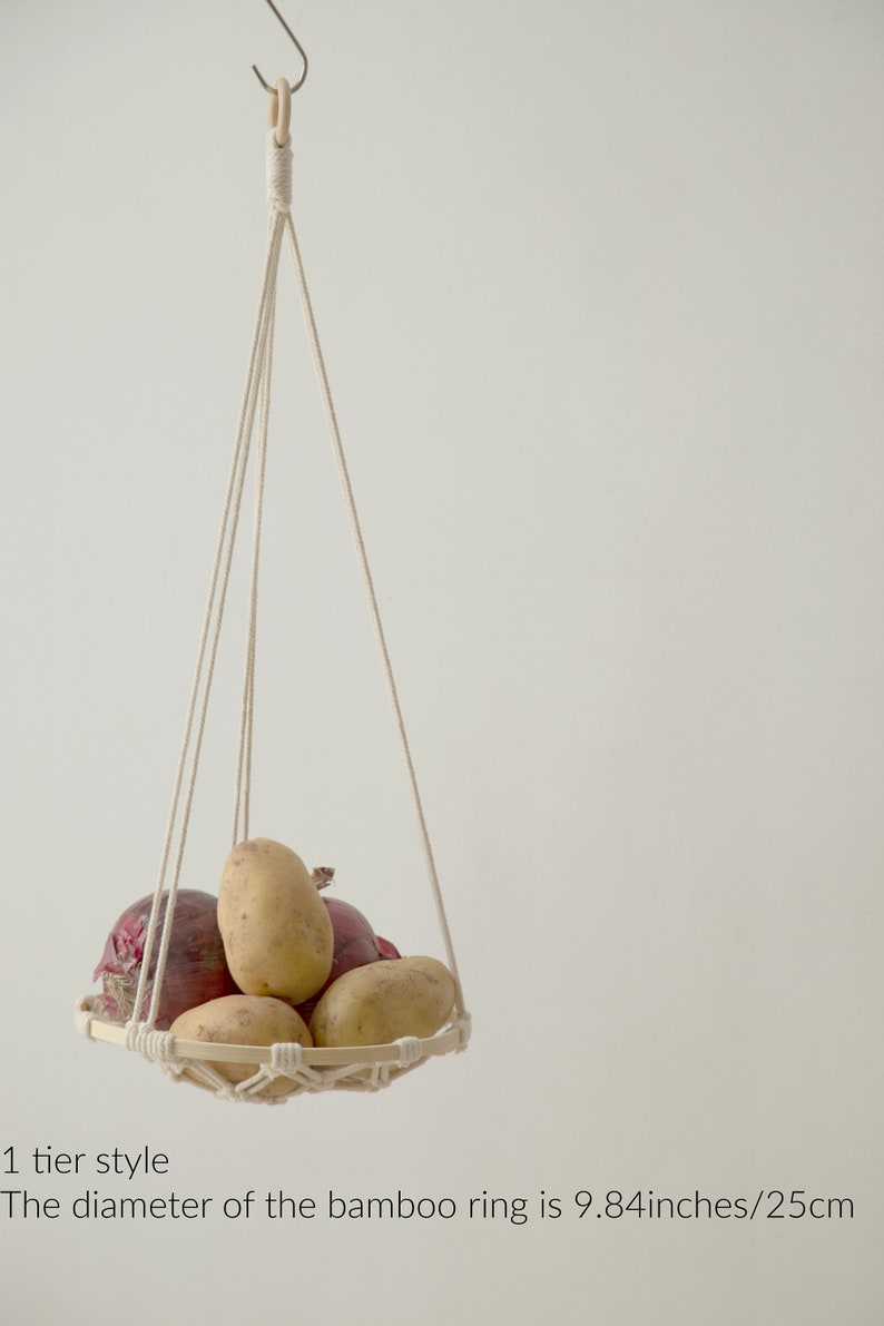 Fruit Hammock Under Hanging Fruit Basket Obstkorb Etsy