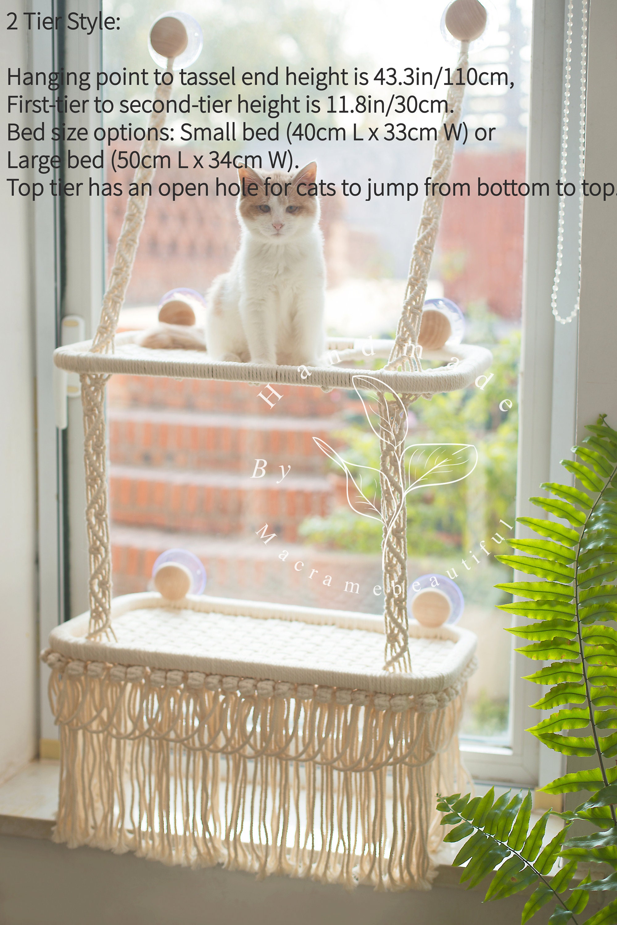 Cat Window Perch Macrame Cat Hammock Window Cat Seat Window Mounted Cat ...