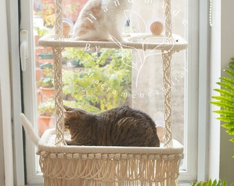 Cat Window Perch Macrame Cat Hammock Window Cat Seat Window
