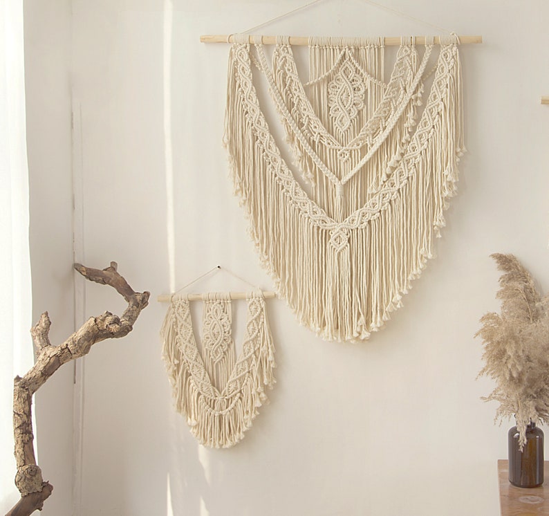 Large Macrame Wall Hanging Boho Bedroom Decor Over the Bed Etsy