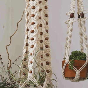 Macrame plant hanger Hanging planter Large wall planter indoor Plant pot holder Rope crochet ceiling planter Boho decor Gifts for her image 8