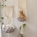 Macrame cat hammock, Cat tree, Hanging cat bed, Pet wall furniture, Boho cat swing, Cute crochet cat supplies, Cat lover gifts, Pets gifts 
