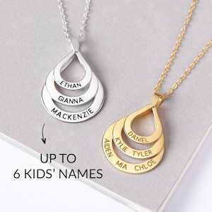 Mothers Day Gift For Nana, Granny Necklace, Grandma Personalized Gift, Necklace For Grandma, Engraved Grandmother Jewelry, Nanny Gifts