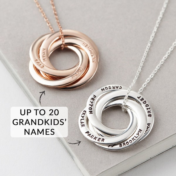 Personalized Grandma Necklace With Kids Names, Grandmother Necklace, Birthday Gift For Grandma, Grandma Gift, Grandchildren Necklace,
