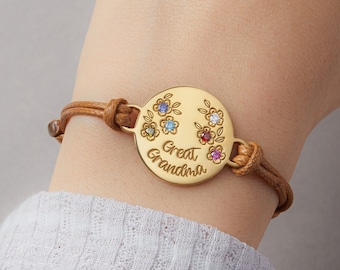 Bracciale Regalo Per Nonna Con Ciondoli - Argento, Regolabile 17+3 Cm, In Lega, Confezione Regalo - copertina