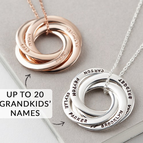 Grandma Necklace, Birthday Gift For Grandma, Grandchildren Necklace, Gift For Grandma, Grandmother Necklace With Name, Personalized Gift