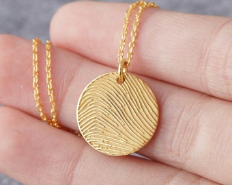 Custom Thumbprint Jewelry, Fingerprint Memorial Necklace Gift, Personalized Remembrance Gift, Fingerprint Necklace, Condolence Jewelry