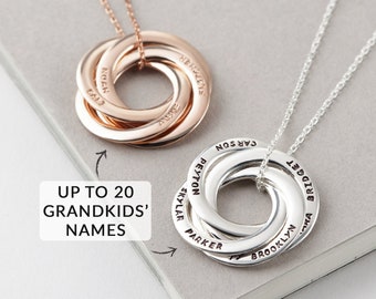 Grandmother Necklace with Kids Names, Mother Day Gift For Grandma, Custom Grandkids Names Necklace, Personalized Nana Gift, Grandma Necklace