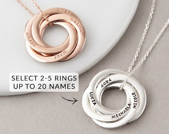 Mother In Law Gift, Mothers Necklace With Kids Names, Mom Birthday Gift, Family Necklace For Mom, Children Names Jewelry, Sterling Silver