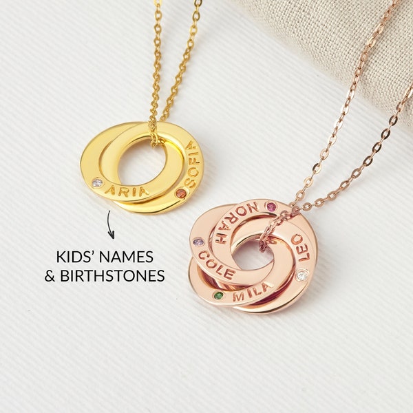 Personalized Grandchildren Necklace, Mothers Day Necklace With Grandkids Name, Grandmother Family Necklace, Nana Jewelry, Gigi Birthday Gift