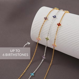 Mother and Child Birthstone Necklace, Mom Necklace With Kids Birthstones, Mother&#39;s Day Birthstone Gift for Mom, Personalized Mom Necklace
