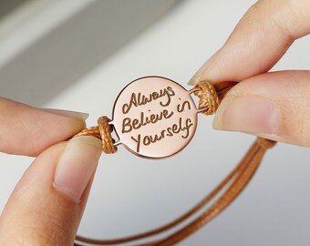 Armband mit gravierter Handschrift, personalisiertes Erinnerungsgeschenk, Armband mit Originalunterschrift, Schmuck mit Handschrift, Beileidsgeschenk für Frauen, Muttertagsgeschenk