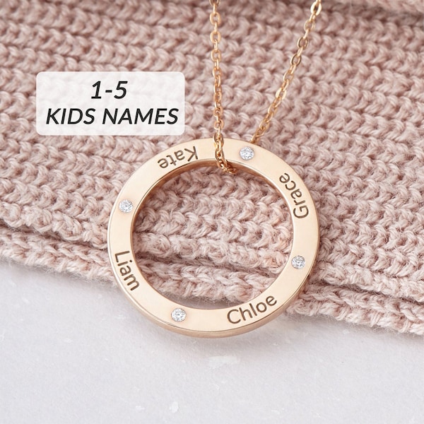 Mothers Day Gift From Daughter, Personalized Gift For Mom, Mom Necklace With Kids Names, Mothers Necklace, Mom Jewelry, Name Necklace