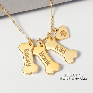 Pet Name Necklace for Animal Lovers, Dog Mom Birthday Gift, Custom Dog Name Necklace, Pet Memorial Gift, Engraved Pet Necklace, Pet Jewelry