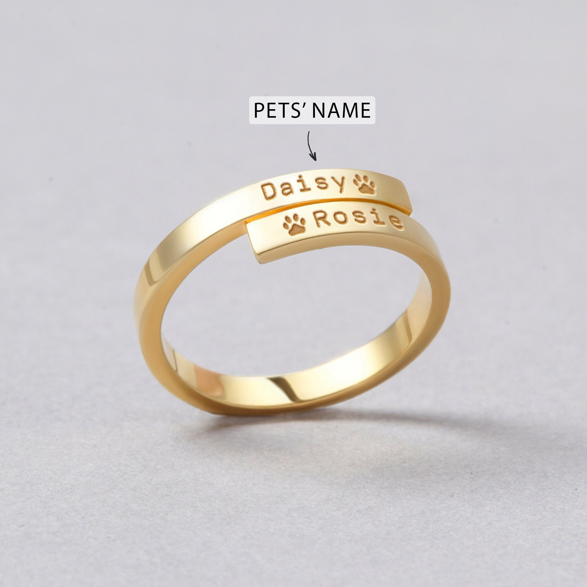 Dog Name Ring Etsy Canada