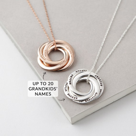 Kids Name Necklace For Grandma, Grandma Birthday Gift, Personalized Grandma Necklace, Family Necklace, Grandmother Birthday Necklace