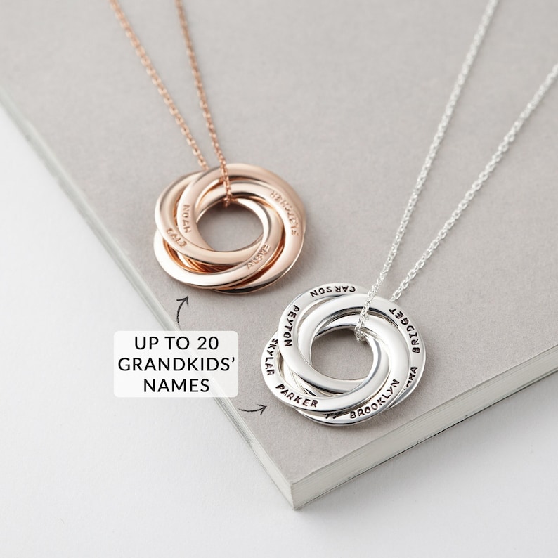 grandma necklace with kids names