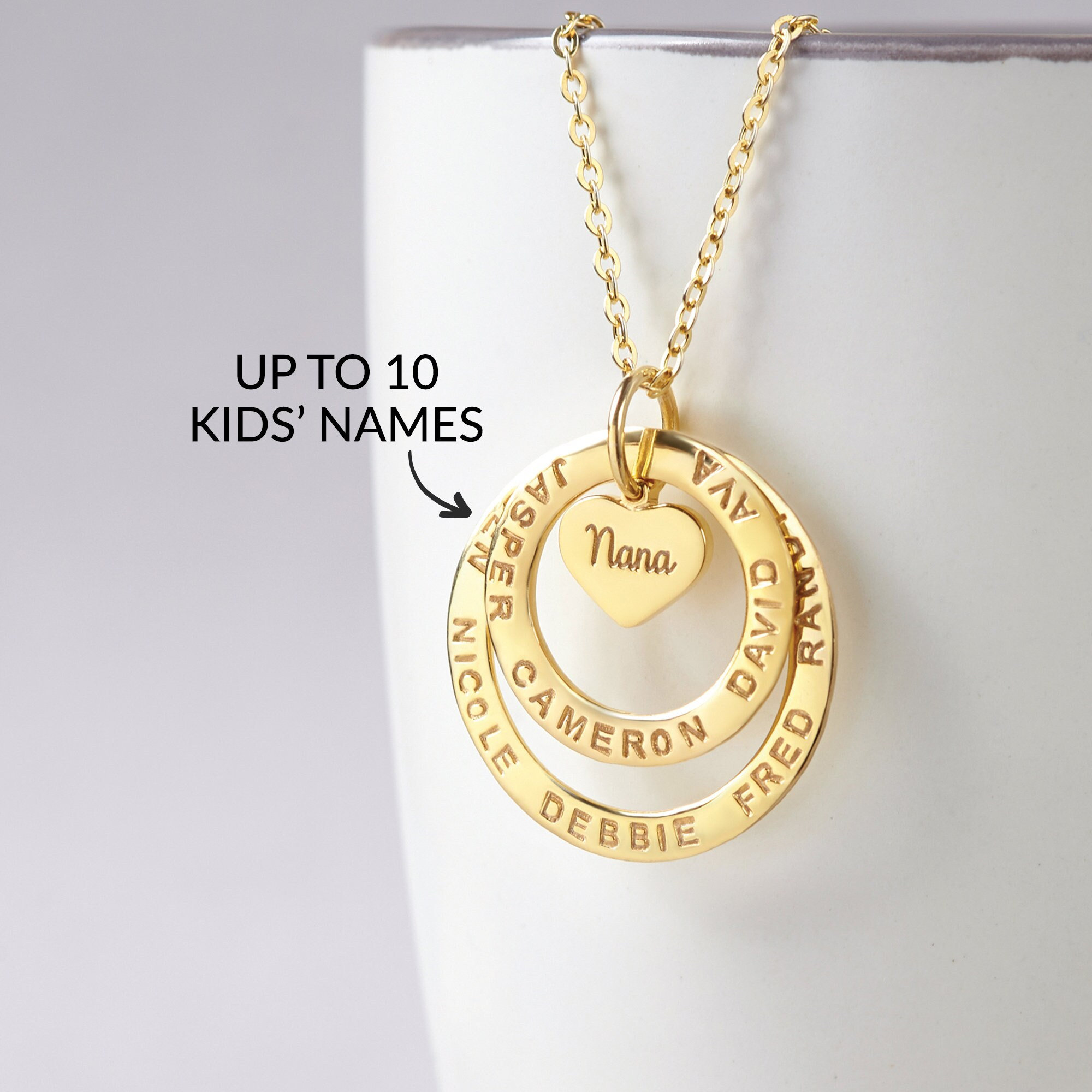 Initial Necklace Disc Necklace Jewellery With Names Engraved On