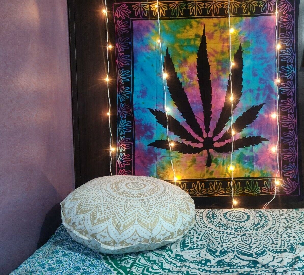 New Tapestry Size 5460 Marijuana Leaf Wall Hanging Home Wall Etsy