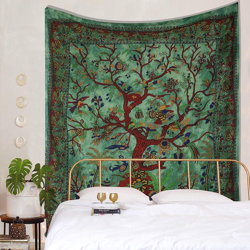 Liangnv Albero Della Vita Arazzo Per Camera Da Letto Camera Estetica Room Decor Sole E Luna Arazzo Spirituale Arazzo Albero Arazzi Arazzo Nero Appeso A Parete 59